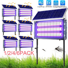 Solar Bug Zapper Outdoor Mosquito Zapper 4500V Electric Fly Zapper Waterproof US picture