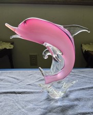 Vintage Vetri Di Murano- Glass Dolphin Figurine - Italy - 10