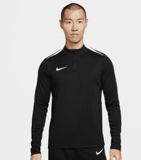 NIKE SOCCER STORM-FIT STRIKE DRILL TOP 1/4 ZIP BLACK SMALL. NEW Reg $105 picture