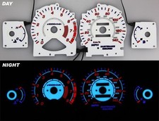 fits 96-97 Honda Accord Night Glow Gauges White Face Reverse picture