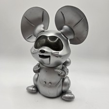 Vintage TEKNO Silver Robotic Electronic dA Mouse Manley Toy Quest READ picture