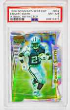 1996 Bowman's Best Cut #BC2 Emmitt Smith Atomic Refractor PSA 8 NM-MT Cowboys picture