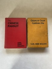 Charlie Chan Carries On & The Chinese Parrot Earl Derr Biggers 1926 1930 HC Lot picture