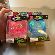 NeeDoh JellySquish Stretchy Jellyfish Fidget Toy Lot of 2 Blue Pink 25060NAB picture