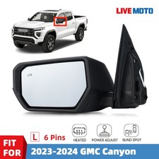 Left Side Power Mirror For 2023 2024 GMC Canyon W/ Heated &W/ Blind Spot 6 Pins picture