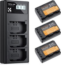K&F CONCEPT NP-FZ100 Battery & Upgraded LCD Charger for Sony A7iii A6700 A7iv A9 picture