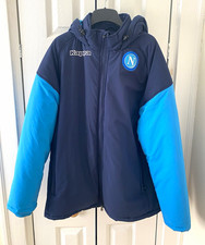 Kappa SSC Napoli Hooded Soccer Jacket Blue/Navy Mens Size M Style 303RA0 picture