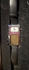 dick tracy watch original, handmade, ivoryandhorn, crystal glass, silver,saphire picture
