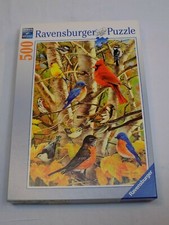 Ravensburger Autumn Birds Cardinal Bluebird Puzzle 500 Pieces NOT Counted AS IS picture