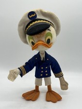 Vintage Donald Duck Ahoy Sailor Cloth Felt Doll Stuffed Toy Wired Early Poseable picture