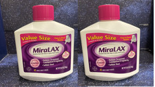 2 PaCK MiraLAX Laxative Powder 45 Days - 26.9 Oz - Value Size - 07-27+ picture