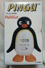 PINGU Talking Alarm Clock Petitcot JF512A w/ Pouch 18x11x8cm/7.08x4.33x3.14