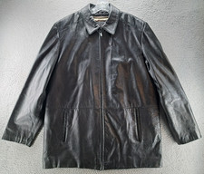 VINTAGE Wilsons Pelle Studio Leather Jacket Womens Large Black Thinsulate Lined picture