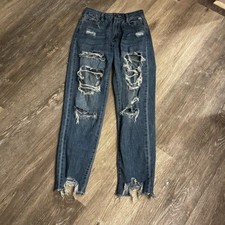 Rue21 Ripped Dark Blue Skinny Jeans picture