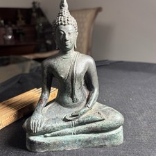 Antique Buddha Thai Bronze With Script picture