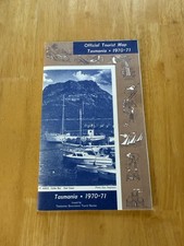 Vintage 1970-71 Tasmania Official Tourist Map Travel Folded Brochure Australia picture