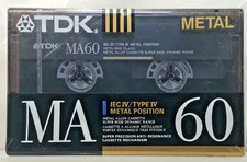 TDK MA-60 Type IV Metal Position Blank Cassette Tape – New Sealed,  picture