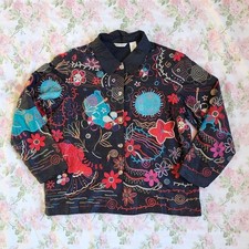 vintage laura ashley embroidered silk jacket picture