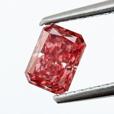 CERTIFIED 1.05 Ct Earth-Mined Natural red Diamond Radiant cut LOOSE VVS1/ 6.5 mm picture