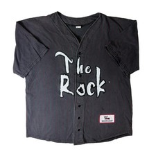 Vtg 1999 WWF The Rock Baseball Jersey XL Pinstripe The Great 1 Titan Sports 90s picture