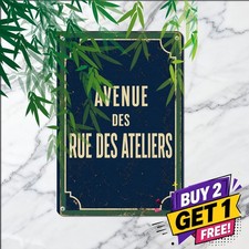 Avenue Des Champs Elysees Sign Vintage French Street Travel Wall Decor 8x12 picture