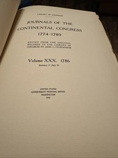 Antique 1934 -Journals of the Continental Congress 1774-1789 Volume XXX 1786 picture