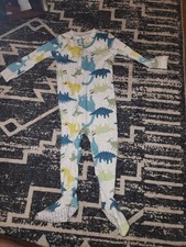 Carters Child of Mine Baby Infant Dinosaur Zip Footed Pajamas One Piece Bodysuit picture