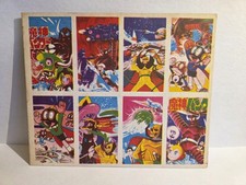 Vintage Showa Era Menko Cards Uncut Set Golden Bat Tokusatsu Kaiju Rare picture