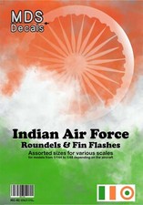 MDS Decals Indian Air Force Roundels and Fin Flash 1/144 1/72 1/48 1/32 picture