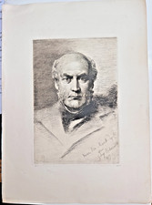 Antique Etching SIR GILBERT SCOTT Anna Lea Merritt After Richmond 1879 picture