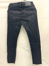 Levi's Men's Black Denim Skinny Slim Fit Low Rise Jeans, Dark Wash Size 31 picture