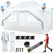 10x15FT Pop up Canopy Tent for Parties, Heavy Duty Easy Setup Tent w/ Sidewalls picture