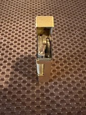 Vtg Dunhill Rollagas 24 kt Gold Plated Barley Pattern Pocket Lighter Swiss Made picture