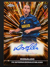 2025-26 Topps Chrome UEFA Ronaldo Inter Milan Black Lazer Auto /25 BLA-R9 picture