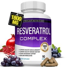 Resveratrol Supplement 1800 mg Antioxidant Complex - Highly Potent Natural Pills picture