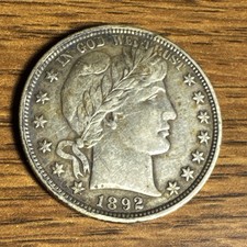 1892 Barber Half Dollar XF-AU picture