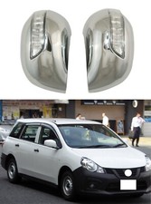 2X Side Mirror LED Light Cover Trim Chrome For 1996-2016 Nissan AD VAN Wagon ABS picture