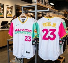 Fernando Tatis Jr. #23 SD Padres City Connect White Cool Base Stitched Jersey picture