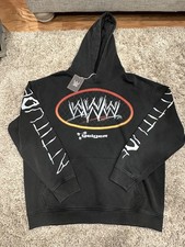John Geiger x WWE Misplaced Attitude Era Logos Hoodie XL Sweatshirt Sold Out picture