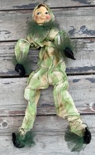 Vintage 1950's bendable Wire Poseable pixie elf doll kitchy jester rare htf picture