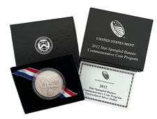 2012 Star-Spangled Banner Commemorative Silver Dollar in OGP w/ COA Great Coin picture