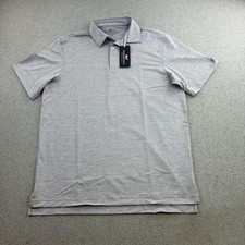 Vineyard Vines OTG Sankaty Polo Shirt Mens Medium Blue Stripe Golf Performance picture