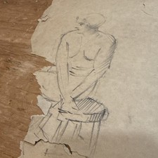 Vintage Original Drawing Female Figure Study 1930’s picture