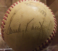 1979-81 SANDY KOUFAX HOF AUTOGRAPHED BASEBALL NICE BOLD INK RARE picture