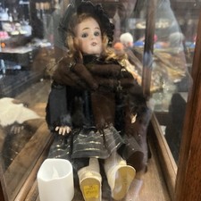 Antique Victorian Mourning Doll In A Case picture