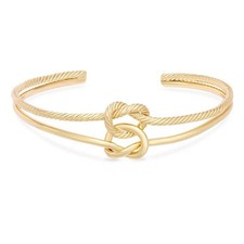 Simple Knot Love Knot Bangle Adjustable Open Cuffs Bracelet for Women Tie t - 01 picture