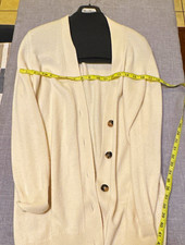 Hermès Paris Ivory Knit Cashmere Button Front Cardigan Sweater EU 36 picture