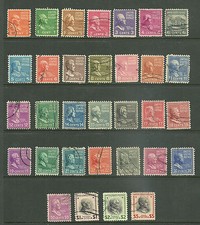 1938 US Presidential Prexie Issue SC 803-834 Set of 32 well picked used F/VF/XF picture