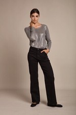 Toxik3 Women's High Waist Wide Leg Jeans - Black picture