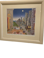 Thomas McKnight Midtown from The Manhattan Penthouse Serigraph signed and framed picture